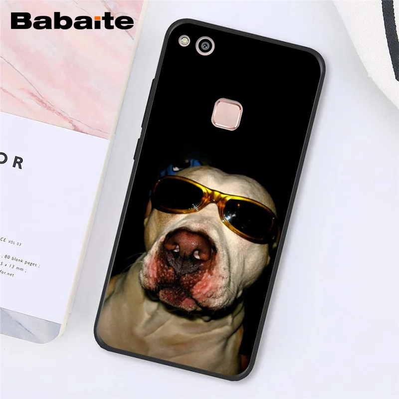 Babaite черный, белый цвет питбуль прекрасная комнатная собачка защитный чехол для телефона для Huawei Y5 II Y6 II Y5 Y6 Y7Prime Y9 Y6Prime - Цвет: A10
