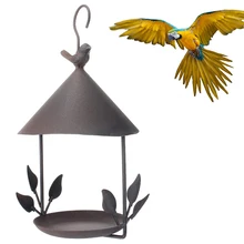 Кормушка для птиц металлическая подвесная Статуэтка Статуя садовая скульптура наружные ограждения украшение для сада статуэтки, украшение статуи подарки