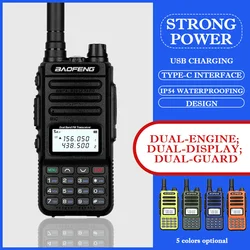 BAOFENG – walkie talkie UV 8R VHF UHF 136 174MHZ 400 470MHZ, RADIO bidirectionnelle PORTABLE 999 canaux avec écouteur émetteur récepteur UV 8R 