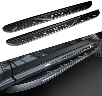 شراء2 قطعة باب ثابت الجانب خطوة تشغيل مجلس Nerf بار الحرس حامي صالح لكزس-RX350 RX350L RX450h RX450hL 2017-2020-أسود
