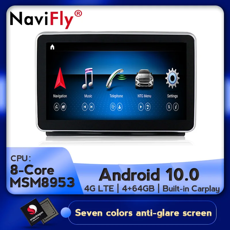 NaviFly android 10 0 беспроводной carplay Автомобильный мультимедийный плеер для Mercedes Benz ML