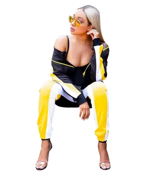 

Autumn 2 Piece Set Women Tracksuit Sportswear Zipper Sweatshirt Jacket and Drawstring Sweat Pants Set Ladies Workout Sweat Suits