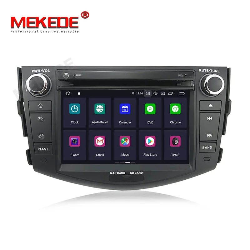 HD 4+ 64G PX5 Android 9,0 Автомобильный dvd плеер для Toyota RAV4 для Toyota Previa Rav 4 2007 2008 2009 2010 2011 2 din 1024*600 с gps навигацией, Wi-Fi, 8 ядер