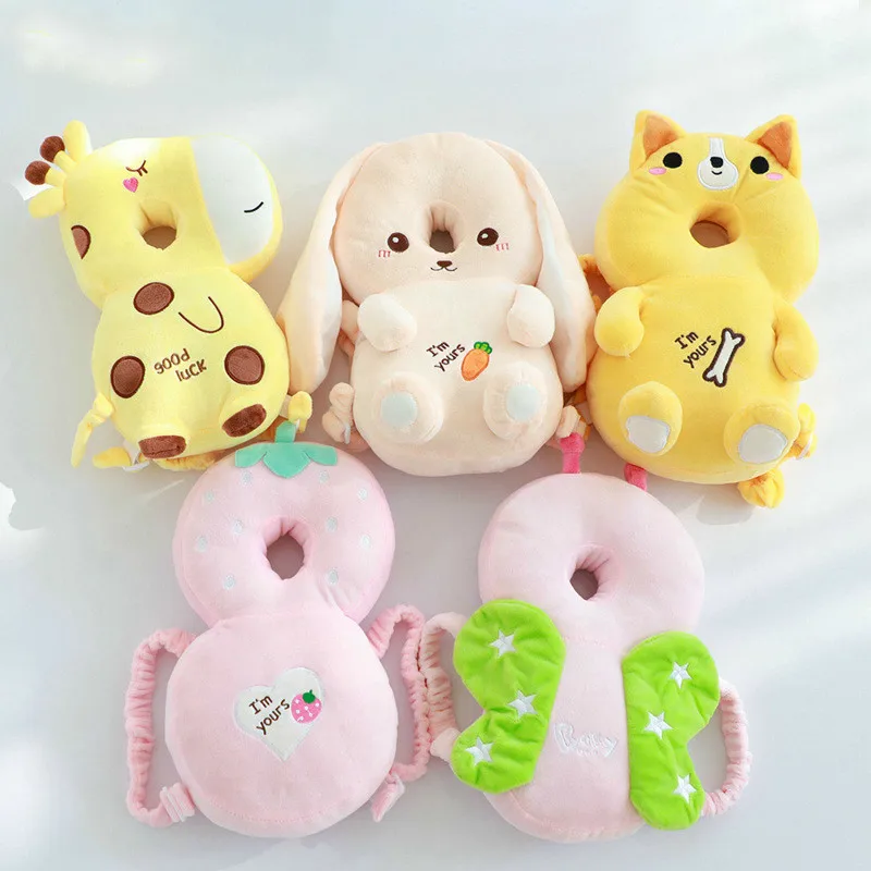 Breathable Headrest Baby Anti-fall Toddler Cartoon Walk Anti-fall Pillow Plush Toy Baby Pillows Bee Baby Headrest Cushion