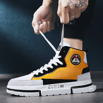 

New Trend Casual Men Shoes Best Selling Working Boots Mens High Top Casual Boots Men Different Colors Ankle Boot Mens Brand