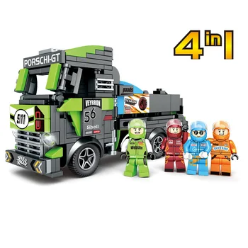 

4 In 1 Super Racing Car Series Technic Building Blocks Puzzle Assembling Toys For Children(With No Box)