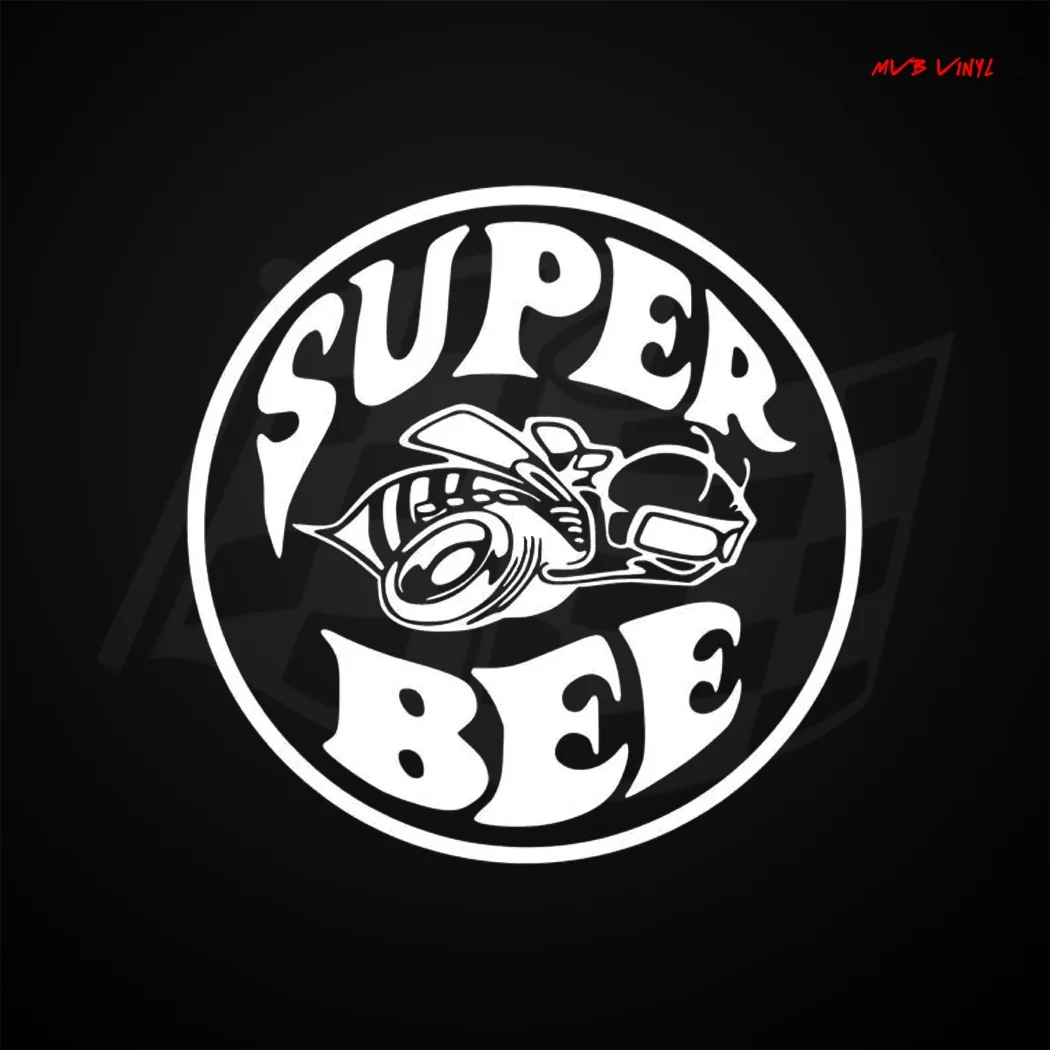 

For x2 Super Bee Racing Vinyl Body Decal Window Sticker Dodge Challenger Charger