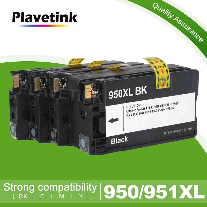 Plavetink 4 цвета 950 951 XL картридж с чернилами для принтера для hp 950 XL совместимый для hp Officejet Pro 8100 8600 8610 251dw принтер