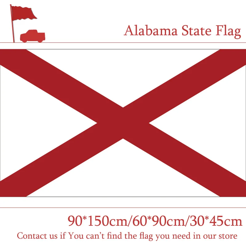 

Free shipping 90*150cm 60*90cm Flag of Alabama State of USA 30*45cm Car Flag