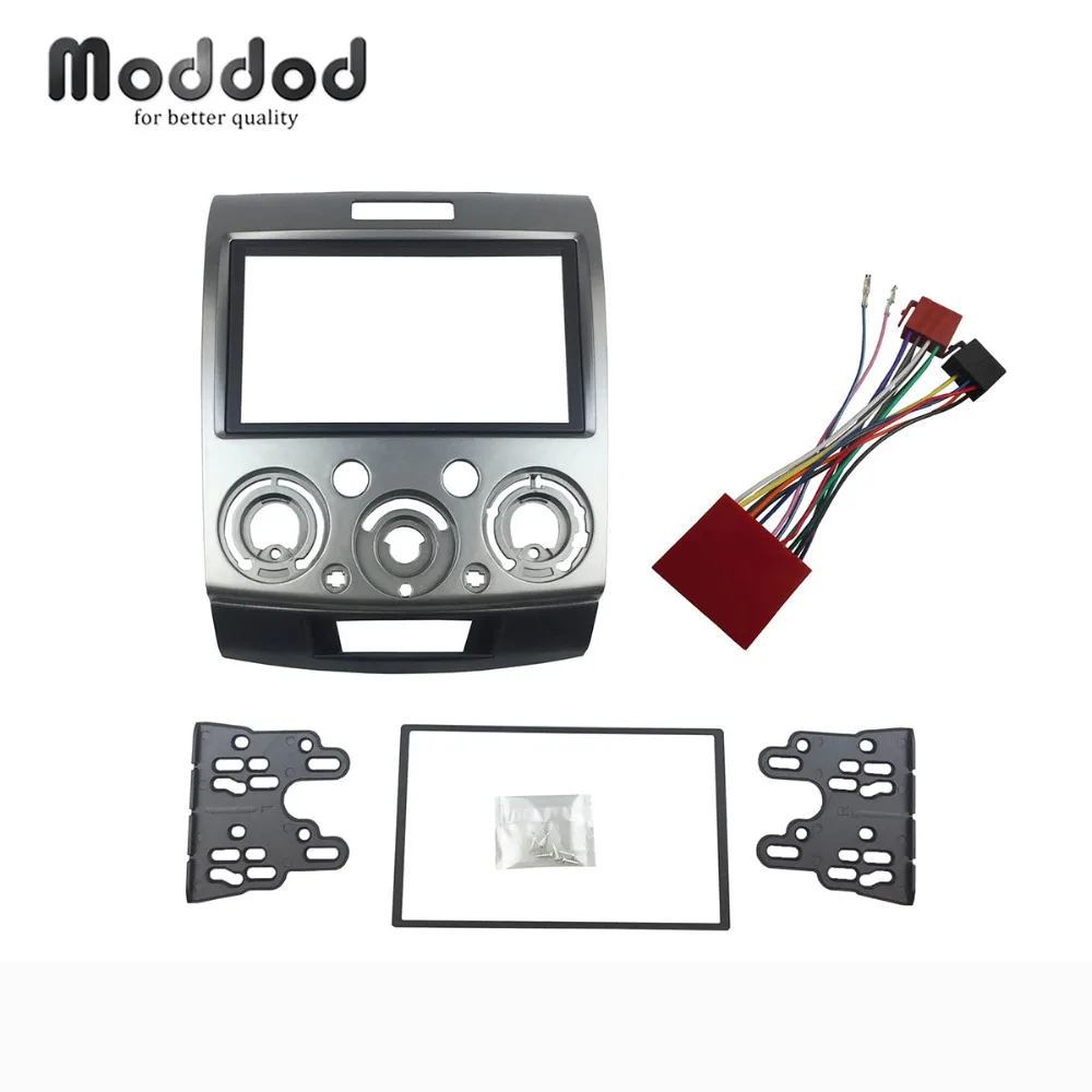 

for Ford Everest Ranger Mazda BT-50 Double Din Fascia Stereo Panel With ISO Wiring Harness Trim Kit Face Frame