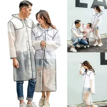 

Emergency Protective Gown White Reusable raincoat Hooded Poncho Plus Size UK