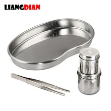 Нержавеющая сталь в форме почек стерилизованный лоток банка горшок контейнер бутылка пинцет медицинская Стоматологическая хирургическая Косметика аксессуар для татуажа