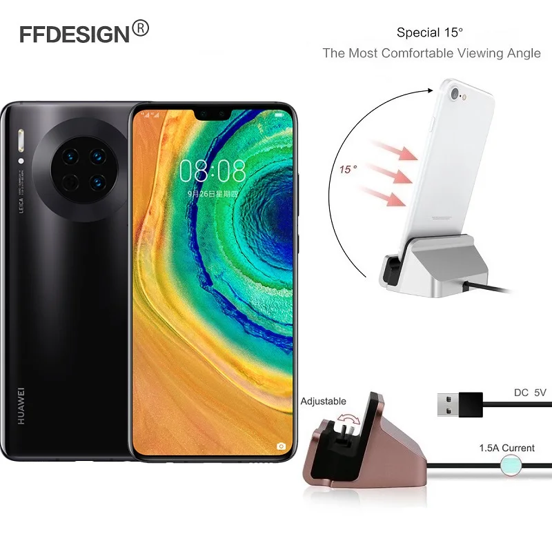 Зарядная док-станция 2-в-1 usb-кабель для синхронизации и зарядки Huawei Mate 20 Pro 30 10 Lite