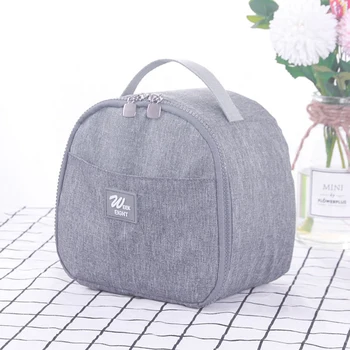 

Portable Grid pattern Lunch Bag For Women Kids Men Insulated Canvas Box Tote Bag Thermal Cooler Food bag Waterproof Aluminum