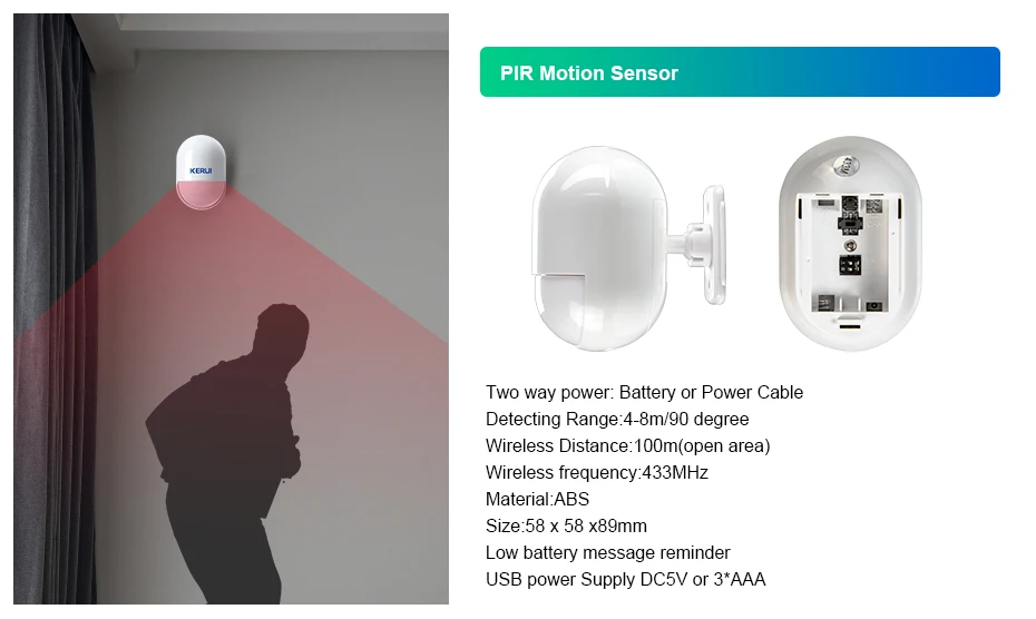 KERUI W18 Wireless WIFI GSM Burglar Security Home Alarm System Android ...