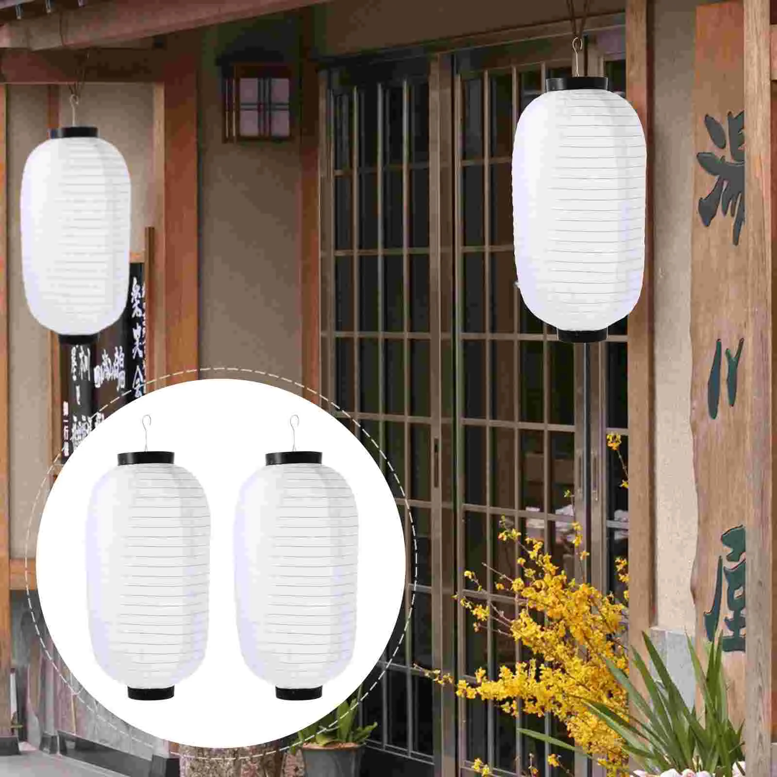 2pcs Japanese Style Decorative Lanterns Foldable Hanging Ornaments | Дом и сад