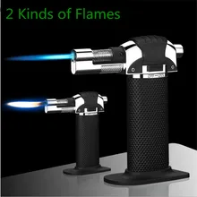 Фонарь, турбо зажигалка, распылитель, струйный Бутан, зажигалка для сигар, газовая сигарета, 1300 C, ветрозащитная зажигалка, без газа, аксессуары для барбекю