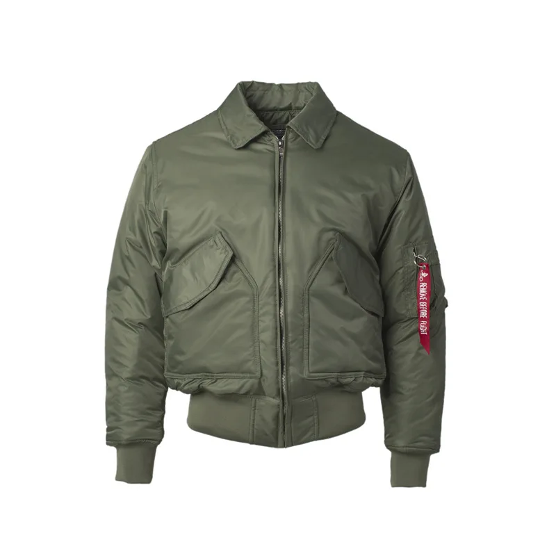 green Зима, CWU-45P размера плюс, ВВС США, пилот, пилот, летная куртка, Мужская, в стиле хип-хоп, с подкладкой, Letterman, водонепроницаемая, нейлоновая, пуховая куртка - Цвет: green