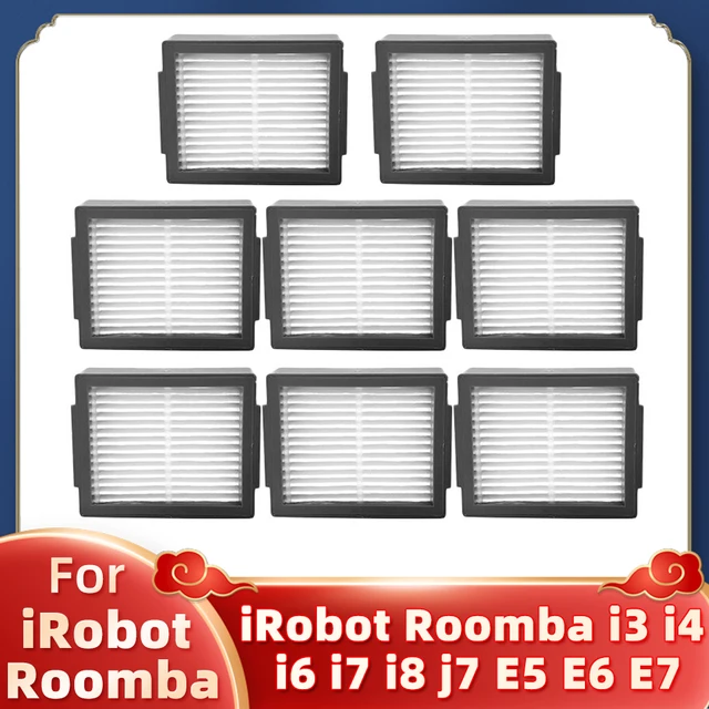 For iRobot Roomba i3 i4 i6 i7 i8 j7 E5 E6 E7 Robot Vacuum Cleaner Spare Parts Accessories Main Side Brush Hepa Filter Dust Bag 8 Hepa Filter