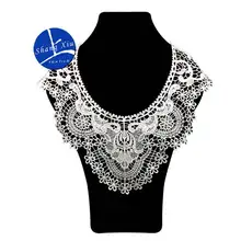 Вышивка шеи воротник diy поддельные съемные воротники водорастворимые Женская бутоньерка трехмерные кружевные аксессуары