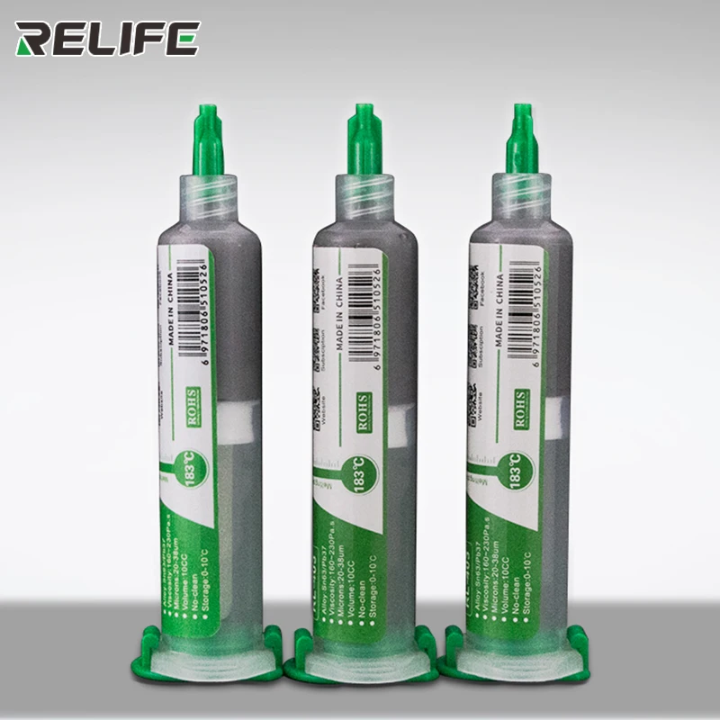 Оригинальный RELIFE 10CC RL 403 флюс паяльной пасты 183 ℃ Sn63/Pb37 20 38um нечистое сварочная