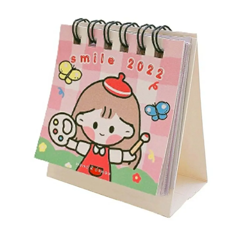 Kalender Jepang Anime Kartun Desktop Mini Jadwal Harian Perencana Meja