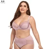 Xiushiren Pink Bra and Brief Set Lingerie Large Size 38 40 42 44 46 48 d Cup Women Bra Set Ultra Thin Female 5Xl 6Xl Panties Set ► Photo 1/6