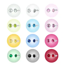 BAMOER, настоящее 925 пробы, серебряные, на день рождения, камень, капли, кристалл, большой камень, серьги-гвоздики для женщин, Стерлинговое Серебро, ювелирное изделие, PAS524