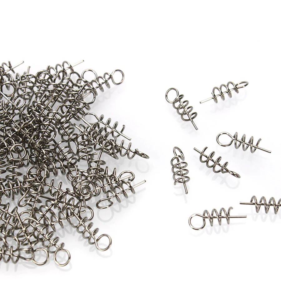 Fishing Accessories Fishing Tackle Fishing Tools Fishing Tool 50PCS Or 100PCS fishing pins/Hook Tool Centering Pins Fixed Latch Needle Spring Crank Twist Lock for Soft Lure/Bait/Worm/Grub