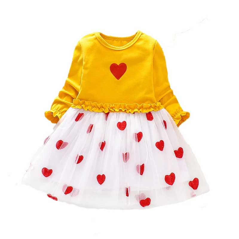 

Girls' dresses Spring Autumn Clothes The New Children'sLong Sleeves Children's Clothing Net Yarn Skirt Beautiful Princess Dress
