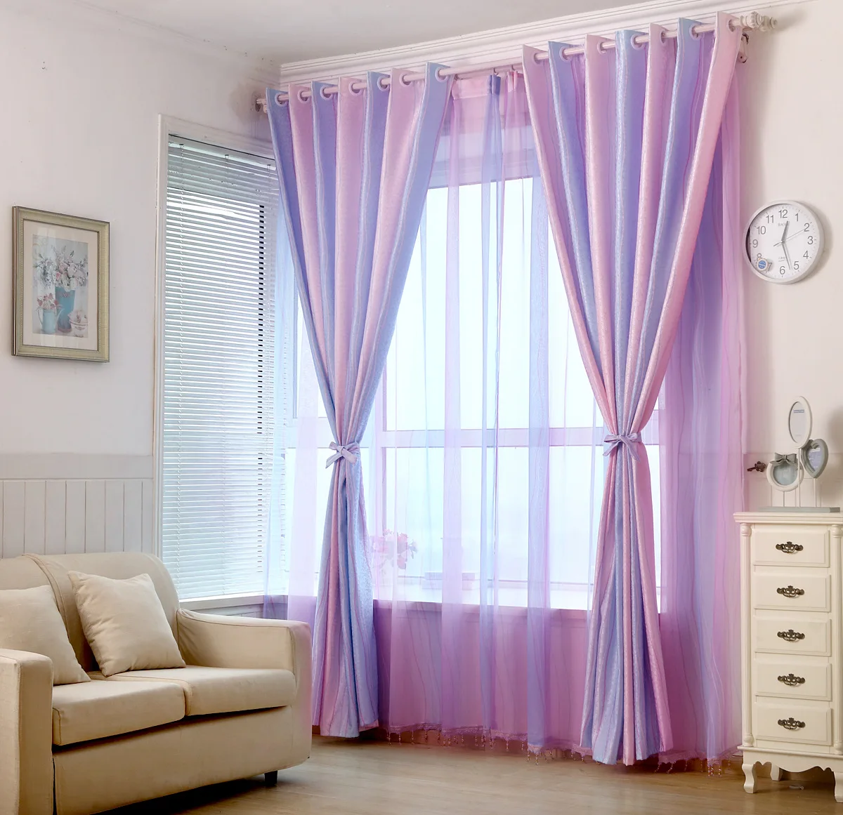 

Magic Color Curtains For Bedroom High Gradient Color Jacquard Curtains Thickening Curtains for Living Dining Room Bedroom