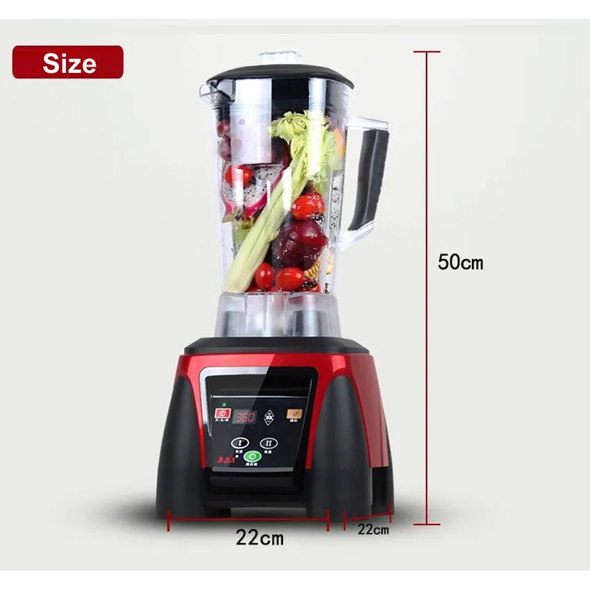 Description Picture 4 of itemYD-1108 2200 W Heavy Duty Commercial Blender Mixer High Power Power Cooking Robot Ice Blender Bar Fruit 2L Capacity Food Mixers