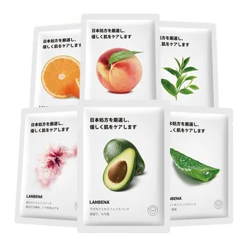 

Plant Extract Fresh Sheet Fruit Facial Mask Advanced Formula Lasting Whitening Moisturizing Water Locking Face Mask