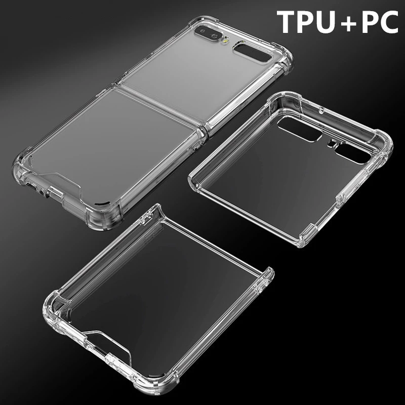 Simple Soft TPU Square Frame Shockproof Transparent Case For Samsung Galaxy Z Flip Flip3 ZFlip 3 5G F7110 Clear Hard PC Cover galaxy z flip3 case