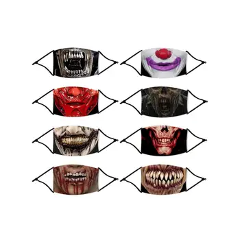 

Halloween Scary Masks/Dustproof Breathable/Digital Printing/PM2.5 Filter Element/Horror Atmosphere Dress Up Supplies/Washable