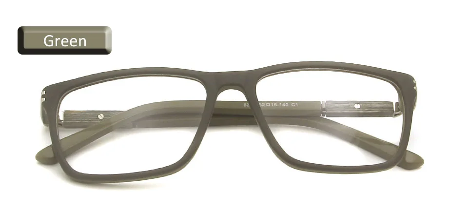 eyeglass green Ацетатные очки в деревянной оправе, Мужские квадратные очки по рецепту, мужские очки для близорукости, оправа с прозрачными линзами, очки для очков - Цвет оправы: eyeglass green
