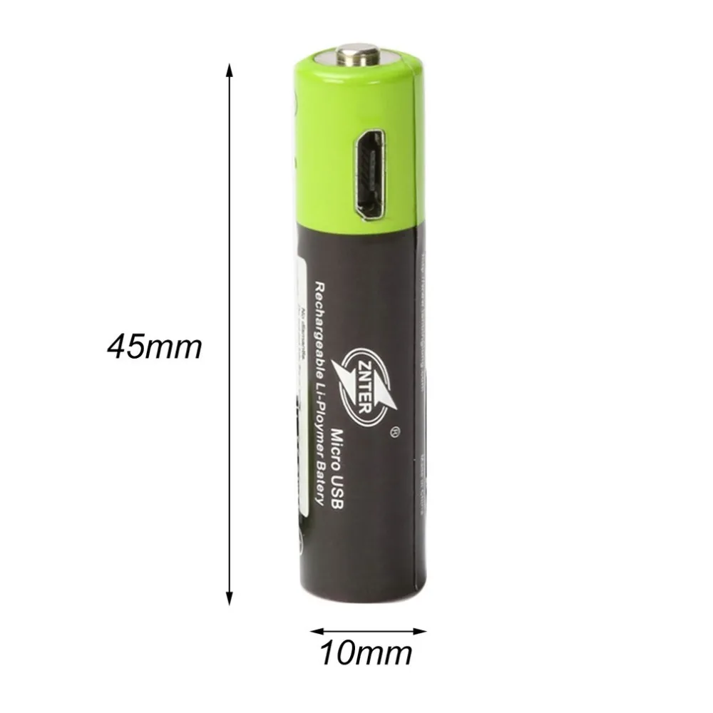 ZNTER 4 шт. AAA 1,5 V 400mA USB перезаряжаемый литий-полимерный аккумулятор для быстрой зарядки Li-po аккумулятор для дрона с камерой RC