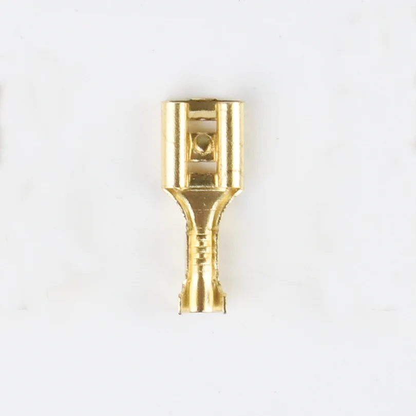 4.8 Female 100Pcs/lot 2.8/4.8/6.3mm Female and male Crimp Terminal Connector Gold Brass/Silver Car Speaker Electric Wire Connectors Set - Цвет: 4.8 Female