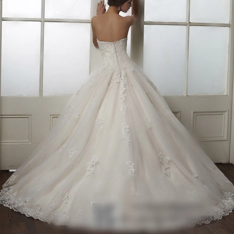 Vestidos De Festa Longo Милая Кружевная аппликация robe de mariee vestido de noiva свадебное платье платья для матери невесты