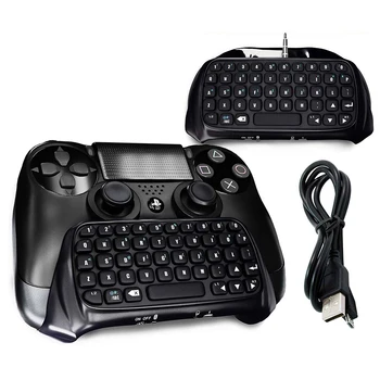 

2020 New Black ABS Bluetooth Wireless Keyboard Chatpad Controller GamePad For Playstation 4 PS4 UK Free shipping 2020