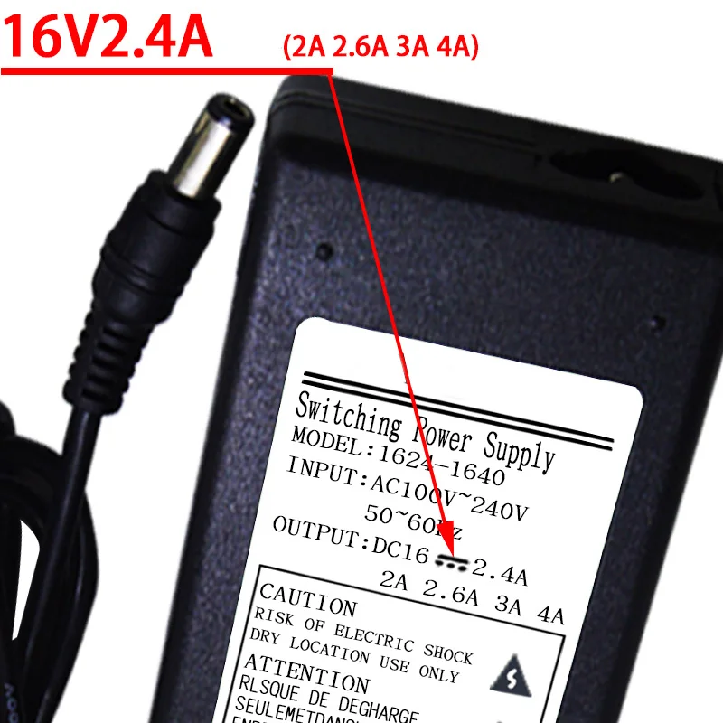 Adaptador de Energia para Yamaha Carregador de Energia Novo Pa-300 Pa-301 Pa-300b 16 v 2.4a-4a 6.36*3.0mm - Image 2