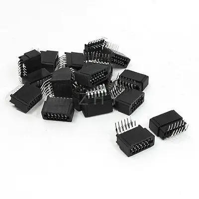 

20 Pieces 2.54mm Pitch 12 Pins PCB 90 Degree Bent IDC Connector Pin Headers