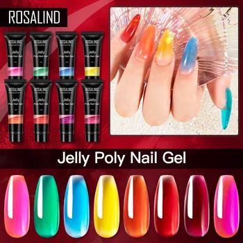 

Nail Art Ice Clear Glazed Nail Extension Gel 15ML Transparent Crystal UV Phototherapy Gel Amber Jelly Gel nail polish set