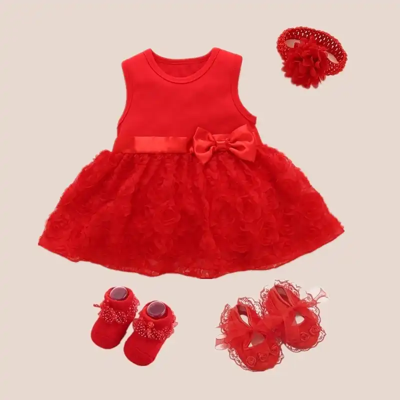 red baby dress shoes