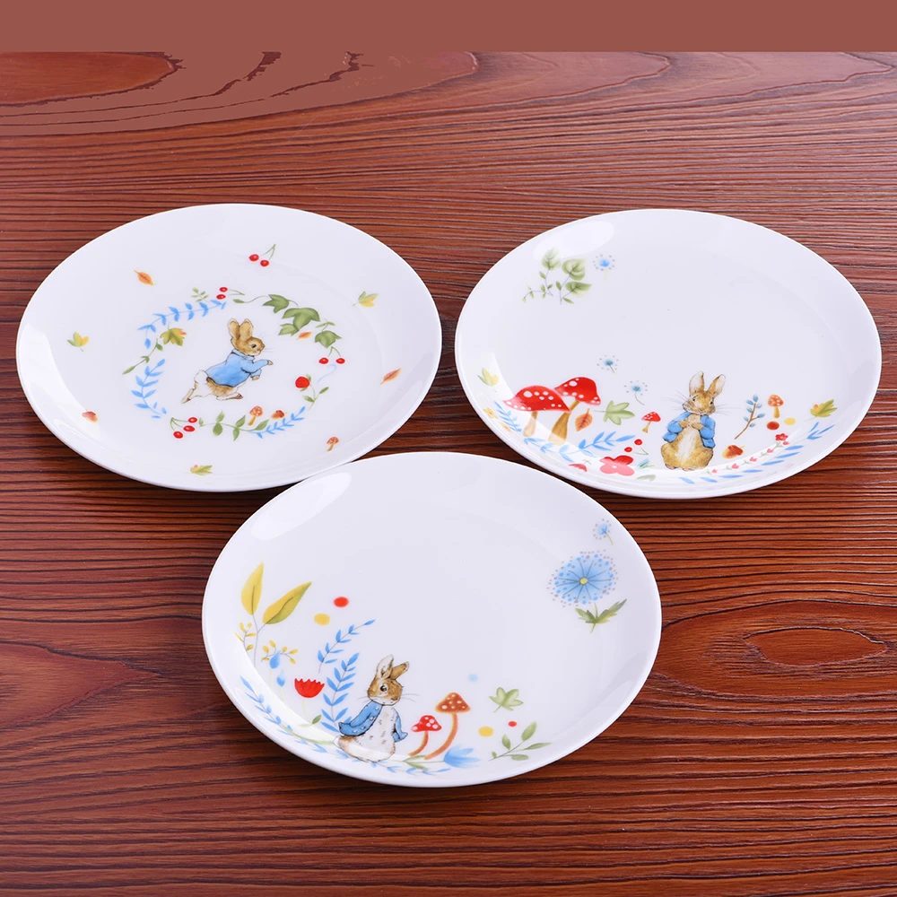 8 6inch Dinner Plates Ceramic Tableware Bone China Kitchen Dishes Cartoon Rabbit Food Keeper Housewares Kitchen Dinnerware Dishes Plates Aliexpress