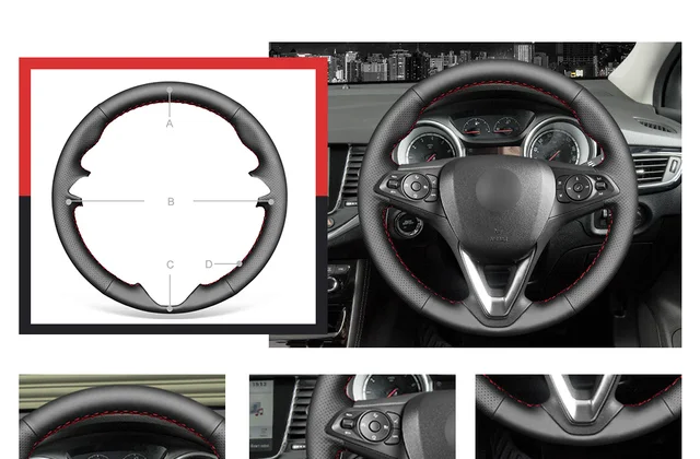 Mewant Black Suede Carbon Fiber Steering Wheel Cover For Opel Astra K Corsa  E Crossland X Grandland X Insignia Ct B Karl Zafira - Steering Covers -  AliExpress
