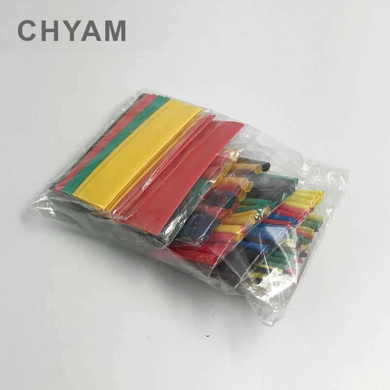 164pcs Set Polyolefin Shrinking Assorted Heat Shrink Tube Wire Cable Insulated Sleeving Tubing Set