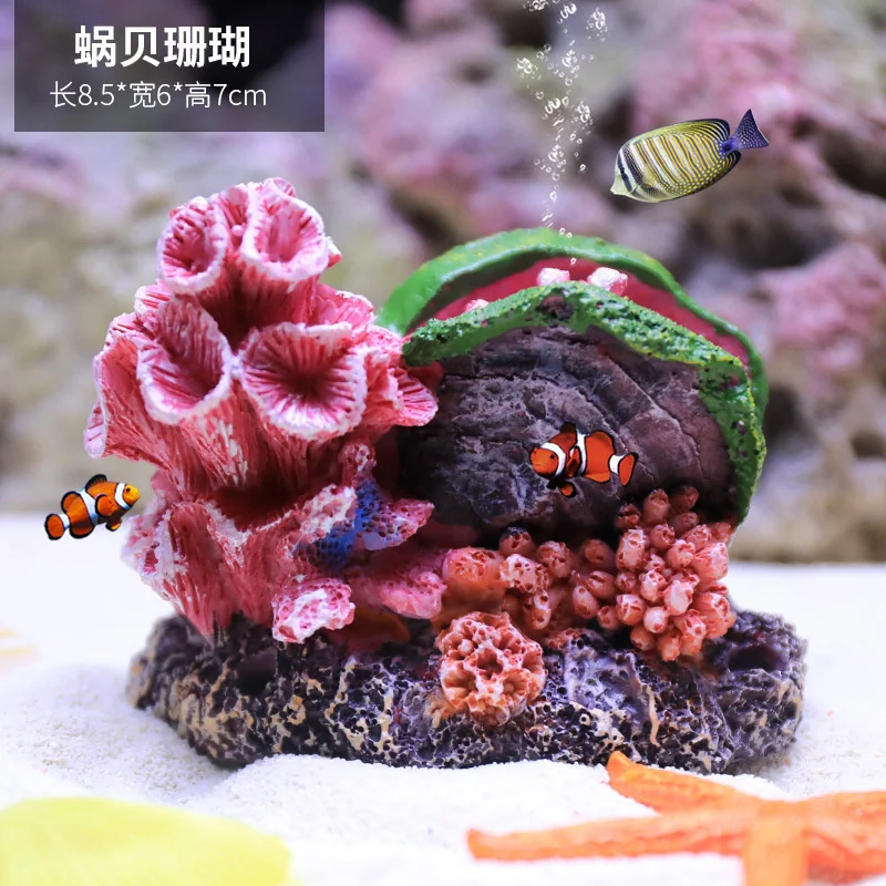 POPETPOP 6Pcs Multicolor Aquarium Coral Decorations Artificial Sea Star Coral Reef Ornament for Fish Tank Aquarium 