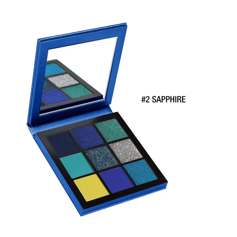Мини Алмазная палитра теней для век 9 цветов Красота драгоценный камень пресс-бокс макияж тени для век Obsessions палитра - Цвет: 02