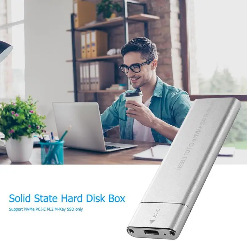 VODOOL USB3.1 type-C к M.2 M ключ Накопитель SSD с протоколом NVME коробка твердотельный корпус 10 Гбит/с высокоскоростной жесткий диск корпус